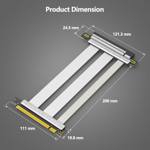 Câble PCI-E 5.0 16X pour montage vertical GPU idéal pour modifier son PC