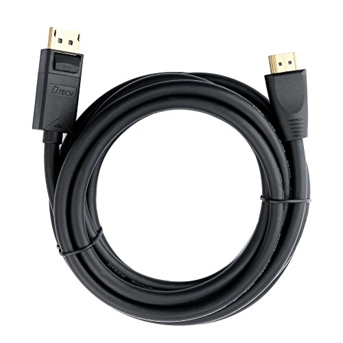 Dtech Displayport To Hdmi Cable Male To Male Adapter 1080P 60Hz Video With Gold Plated Connector For Monitor Gaming Docking Station (6 Feet, Black) #TOP4