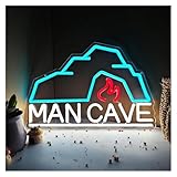 Lámpara de señalización Letrero De Neón Man Cave Para Dormitorio Sala De Juegos Bar, Pub, Club, Fiesta, Decoración De Pared, Luz Regulable Con Alimentación Por USB 40cmx27cm