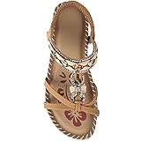 FUDYNMALC Flat Sandals for Women Shoes Comfortable Casual Bohemian Flat Sandals Fashion Dressy Summe