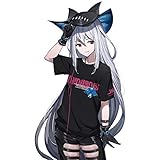MZYSTJ Arknightsアークナイツ スカジ 印象Tシャツ コスプレ衣装 男女兼用 春夏服 (Tシャツ,L)