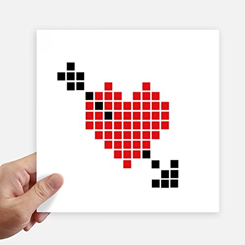Autocollant pixel cœur 20 cm pour masquer les rayures de pc - 2