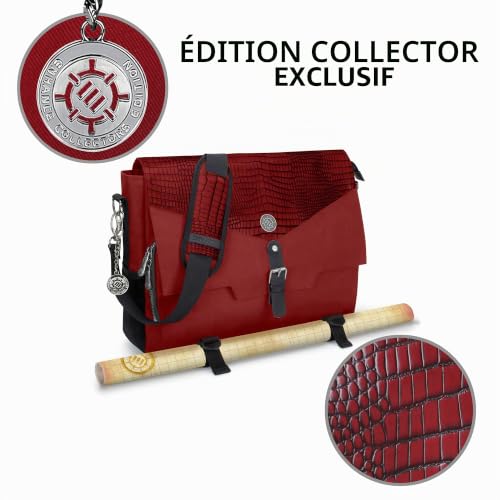 ENHANCE Sac Messager pour DND, Edition Collector - Convient au Player's Handbook, aux classeurs, aux dés et aux Accessoires, avec Compartiment pour Ordinateur Portable de 17 Pouces (Dragon Rouge) – vue 7