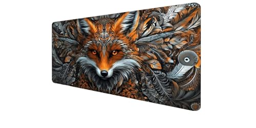 Desk mat XXL para PC que evita deslizamientos en la oficina con bordes cosidos de 800x400