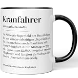 JUNIWORDS Tasse, Definition Kranfahrer, Schwarz (7221552)