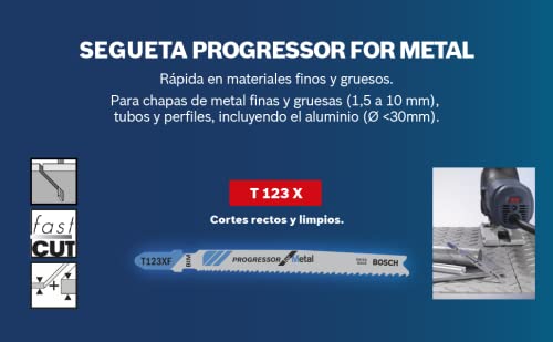 Lâmina serra tico tico Bosch T123X Progressor for metal