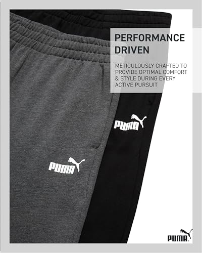 PUMA Boys Sweatpants - 2 Pack French Terry Performance Jogger Pants for Boys - Soft Activewear Jogger Pants (Sizes: S-XL)3