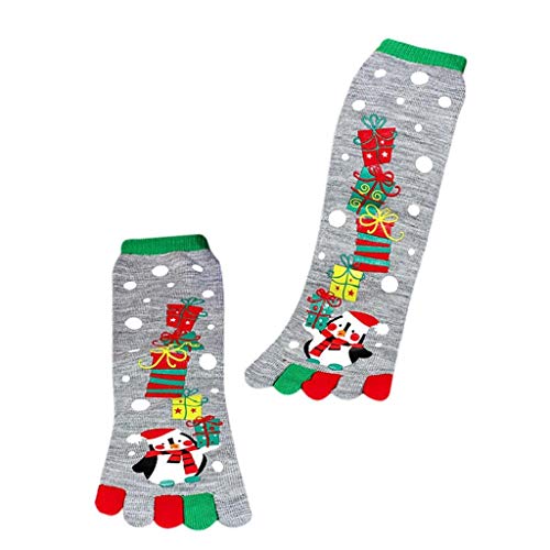 YiMiny Socken Weihnachten Lustige Socken Damen Mehrfarbige Zehensocken mit fünf Fingern Lustige Baumwollsocken Bunte Socken Herren Socken Unisex,A Cover