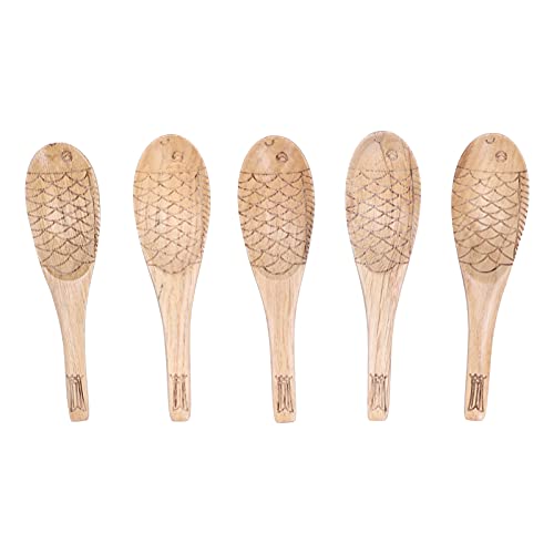 Cuillère à soupe en bois forme poisson, le cadeau idéal et original - 7