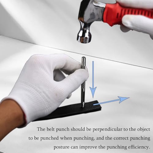 HNGUSNHOP 5-Piece Leather Hole Punch Tool - 2-6mm Oval Gasket Punch for Watch Strap, Canvas & Gasket Belt - Image 3