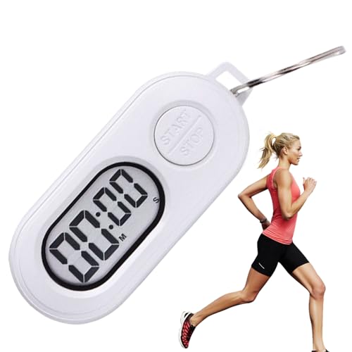 Llavero de cronómetro digital deportivo, temporizador de cuenta regresiva de pantalla LCD, tamaño compacto ligero, ideal para parque infantil, escuela, aula, uso de entrenamiento
