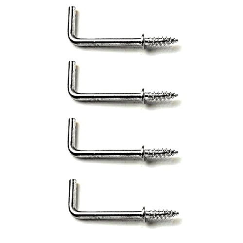 Merriway Chrome Plated Bh04455 (10 Pcs) Square Shouldered Dresser Hooks, 38 Mm (1.1/2 Inch) - Pack Of 10 Pieces