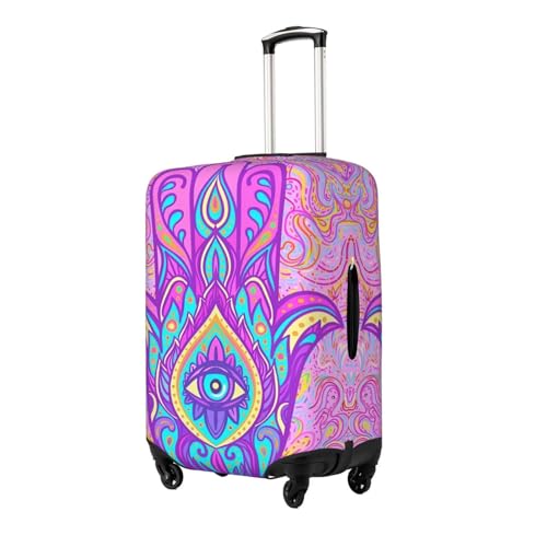 Hamsa Hand Travel Luggage Cover Fits 18-32 Inch Luggage, Elastic Suitcase Cover Protector with Concealed Zipper for Wheeled Suitcase Tsa Approved2