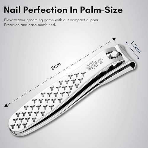 Beauté Secrets Nail Cutter - Professional Nail Clipper with Curved Blade for Trimming & Grooming - Easy to Use, Precision Nail Care Tool, Silver - Image 7