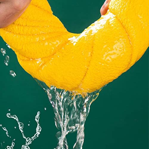 Image of wolpin Microfiber Cleaning Cloths, 3 Pcs (20 x 30 cms) Multi-Colour | Highly Absorbent, Lint and Streak Free, Multi -Purpose Wash Cloth for Kitchen, Car, Window, Stainless Steel, Silverware, 300 GSM