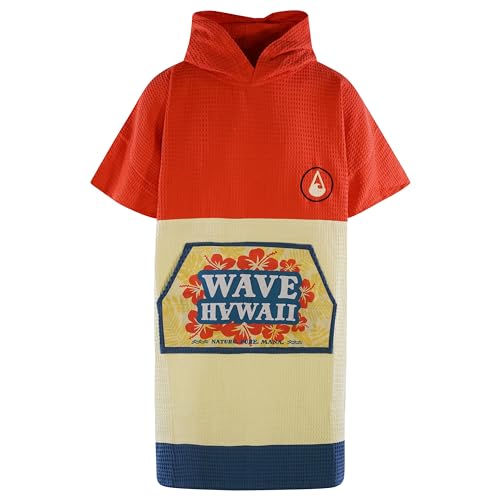 Poncho de baño toalla cambiador playa adultos Wave Hawaii algodón