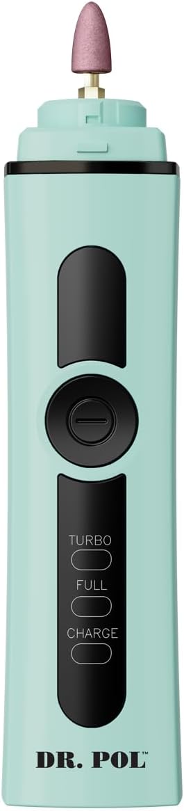 Andis Dr. Pol Cordless Pet Nail Grinder, Dual-Speed Motor, Fine-Grit Grindstones for Safe, Pain-Free Nail Trimming on Dogs and Cats, Blue, 561123