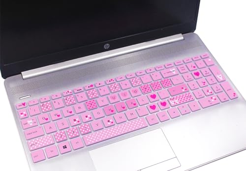 Keyboard Skin Compatible for HP 15.6" 15-dw/dy 15-ef/da/db 15-bs/bw 15t 15z 15t-dy200 15t-dw300/HP Envy x360 2-in-1 15.6''/HP Spectre x360 15t eb0043dx/HP Envy 17 17.3 17t 17M 17-by/bs/bw (Lovely) by UHamn - Used condition - US$6.44