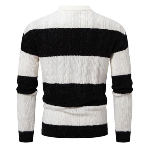 Men’S Wool Half Turtleneck Pullover Sweater Crocheted Fashion Casual Slim Fit Long Sleeve Jumper Top