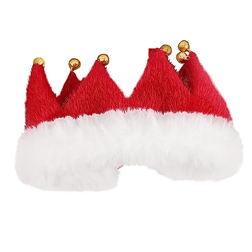 Collier de Noël pour chien et chat réglable en tissu rouge festif
