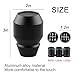 Zpana Car Shift Knob, Aluminum Alloy Manual Automatic Vehicle Gear Shifter Knob, 5 6 Speed Automotive Gear Lever Stick Shift Handle Replacement Accessories, Universal for SUV, Sedan, Truck (Black)