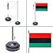 WXTWK 2 Pack Afro American Flag Pan African Deluxe Desk Flag Set - Mini Small Black Liberation Table Office Flags with Black 12