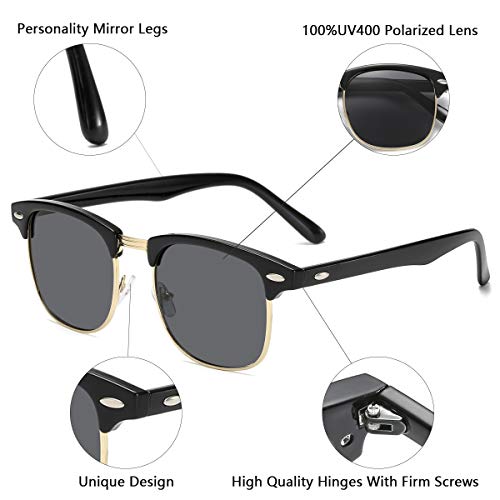 Retro Semi Rimless Sunglasses Half Frame UV400 Glasses for Men And Women2