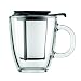 Bodum Yo-Yo Set Mug and Tea Strainer, 12-Ounce, Black