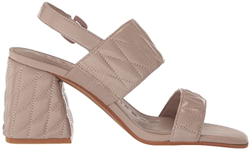 Image of Karl Lagerfeld Paris womens Sarina Quilted Open Toe Leather Heeled Sandal