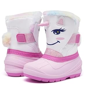 MORENDL Toddler Winter Snow Boots Waterproof Insulated Faux Fur Boys Girls Hiking Boots (Toddler/Little Kid)