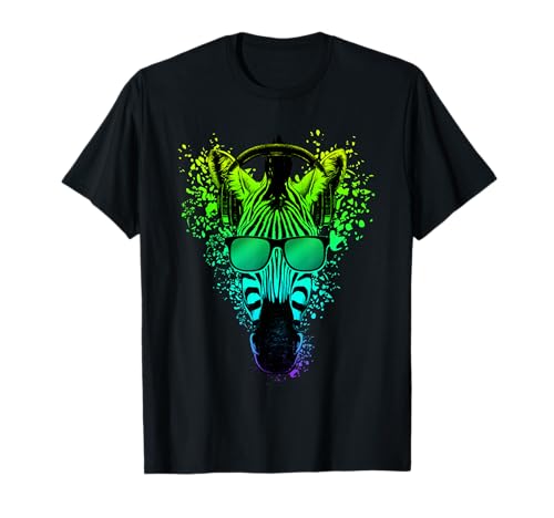 Photo de Trippy DJ Cadeau pour Raver EDM Techno House Psychédélique Zèbre T-Shirt