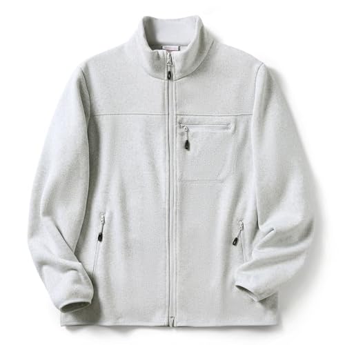 Veste polaire homme zippée à col montant chaude et confortable pour l'hiver