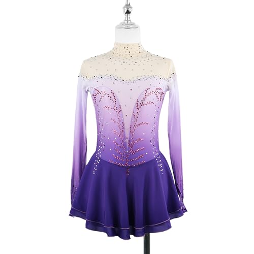 Vestido feminino feminino para patinação no gelo gradiente longo sem mangas roupas ao ar livre saias