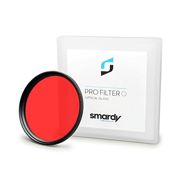 smardy Farbfilter rot 49 mm kompatibel mit Sony Alpha 3000, Alpha 7R, NEX-3, NEX-5, NEX-7, NEX-C3, NEX-F3 + Microfaser…