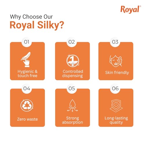 Image of Royal Silky Tissue Paper Napkins | 420 Napkins | 70 Pulls X 6 Packs | Soft And Highly Absorbent Smooth Disposable Napkins | Hygienic White Napkins for Home, Office & Dining