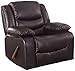 Divano Roma Furniture Bonded Leather Rocker Recliner Living Room Chair (Brown)