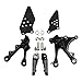 TCMT Black Front Foot Pegs Motorcycle Footpeg Footrest Bracket Set Fits For KAWASAKI NINJA ZX6R ZX-6R 05-08 ZX636 2005 2006 ZX6R ZX636 2005 2006 2007 2008