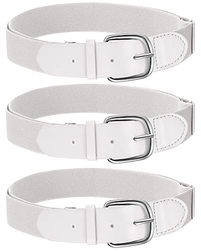 Hercicy 3 Pieces Adult and Youth Baseball Softball Uniform Belts, Adjustable Size Uniform Belt