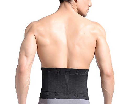 EUBUY Lower Back Brace for Men Women - Adjustable Breathable Compression Waist Training Trainer Body Shaper - Unisex Lumbar Support Belt for Lower Back Pain, Heavy Duty Lifting,Lenght 41.3 Inch