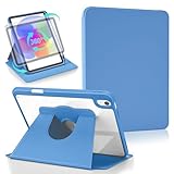 Ya en manzanajugosa.com: Koze Funda Giratoria para iPad A16 11.ª Gen 11 Pulgadas/2025 iPad 10.ª Gen 10,9" 2022 con Portalápiz, Carcasa Soporte Rotación de 360°, Trasera Antigolpes Transparente, Azul