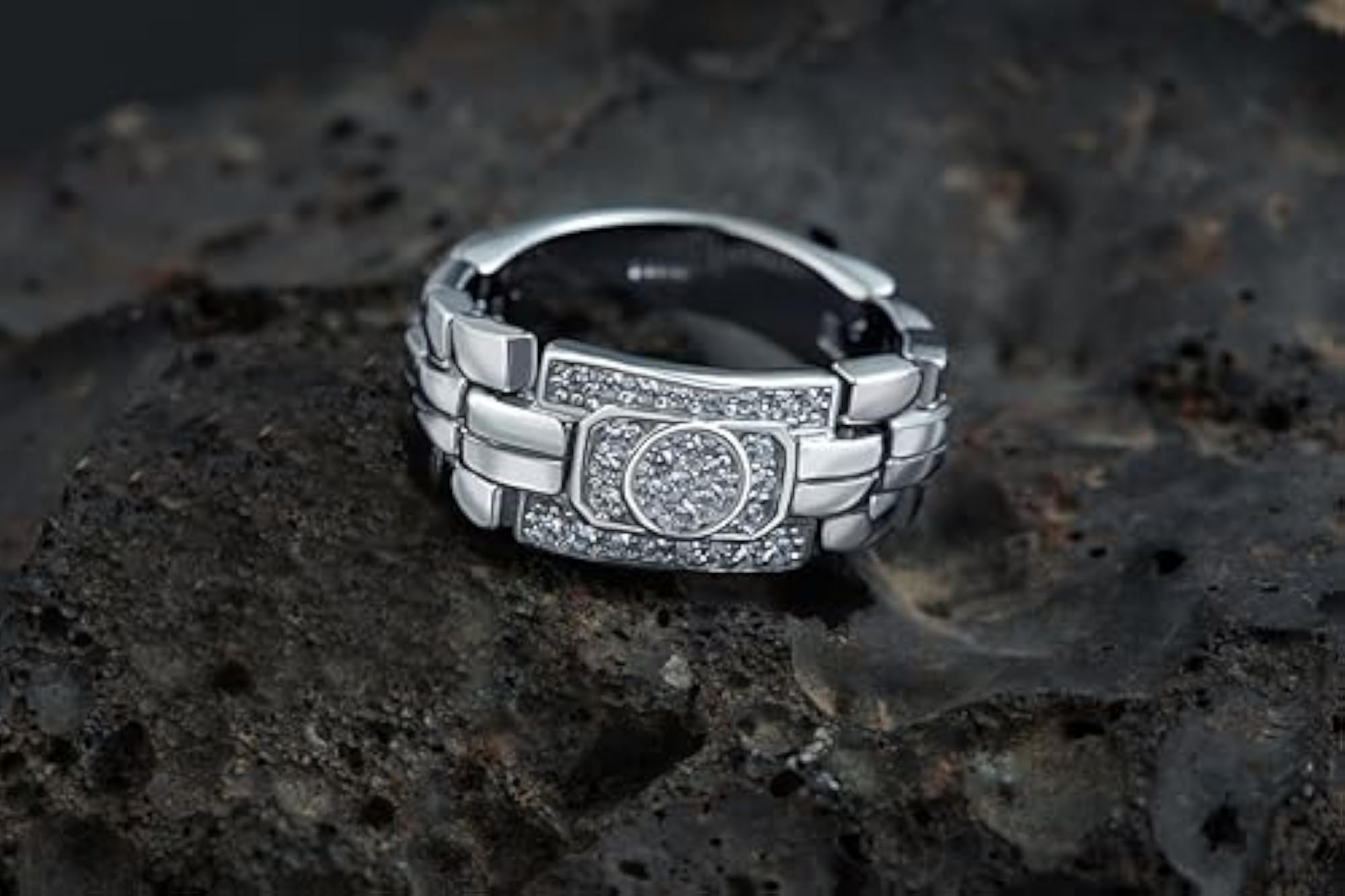 925 Sterling Silver Universal Watch Style Ring for Men