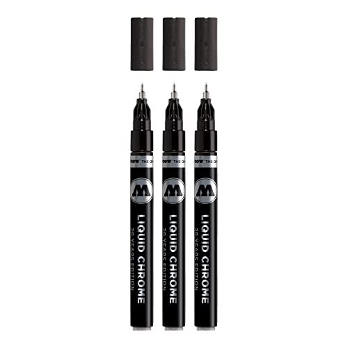 Molotow Liquid Chrome Marker (With Special Ink For Real Mirror Effect). 3 Items 1 Mm #TOP3