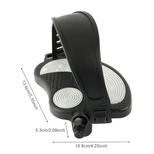 Reicyfang Exercise Bike Pedals with Straps, Stationary Recumbent Bike Pedals, 9/16" Thread for Spin Bike, Indoor Stationary Exercise Bike, Stationary Recumbent Bicycle Replacement Parts, Short Axis - Thumbnail 3