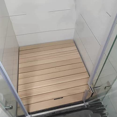 Tapis de douche antidérapant bambou caillebotis de bain 60x80cm - 4