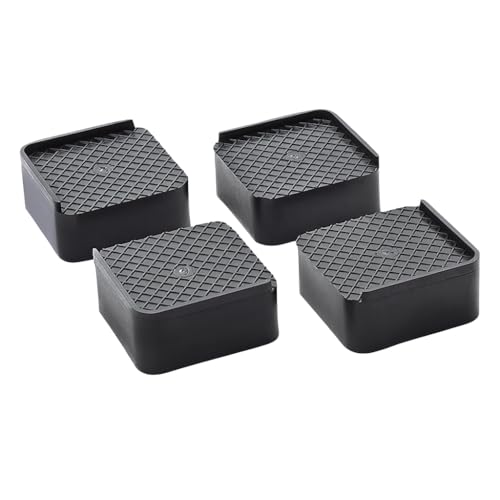 Image of Multipurpose Furniture Pads, Heavy Duty Floor Protector Pads for Refrigerator, Bed, Sofa, Almirah & Cupboard, Durable Plastic Non-Slip Washing Machine Stand, Fridge Stand (Pack of 4)