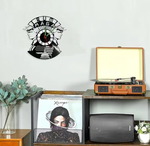 Reloj de Pared Vinilo con Diseño Trump Negro miniatura 4