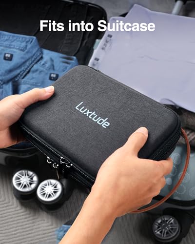 Luxtude Electronics Organizer Travel Case, Portable Tech Organizer for Working/Travelling, Sturdy Hard Cases for Electronics/Charger/Mouse/Hard Drive, Case Only