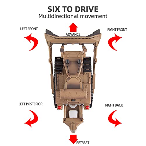 Karoyd The Link×Huina Rc Bulldozer, 1/16 2.4Ghz 9Ch Rc D9R Engineer Bulldozer Model Military Vehicle Boys Toys With Dual Batteries #TOP6