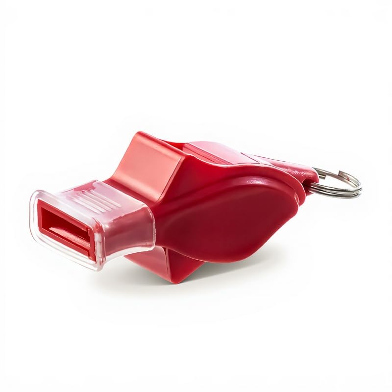 Silbatos de plástico deportivos con cuerda, sonido nítido rojo miniatura 1