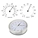 VSENCE Silent Non-Ticking Quartz Wall Clock with Thermometer and Hygrometer Aluminium Indoor Decor Clock 10 Inch, Silver